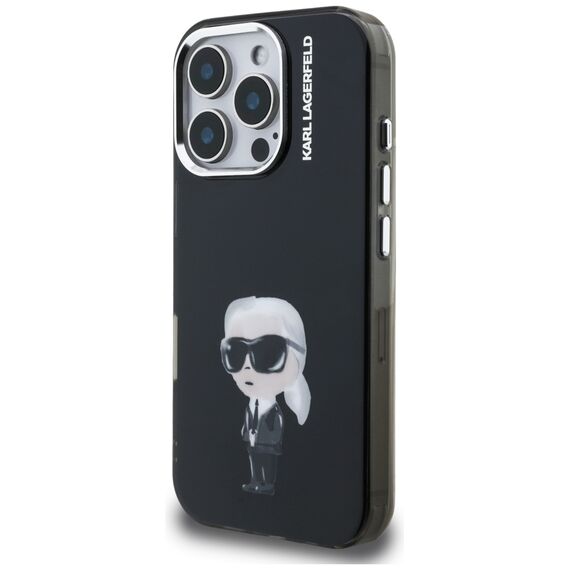 Karl Lagerfeld IML Aquarelle Karl &amp; Logo MagSafe Case for iPhone 16 Pro - Black | Techbox