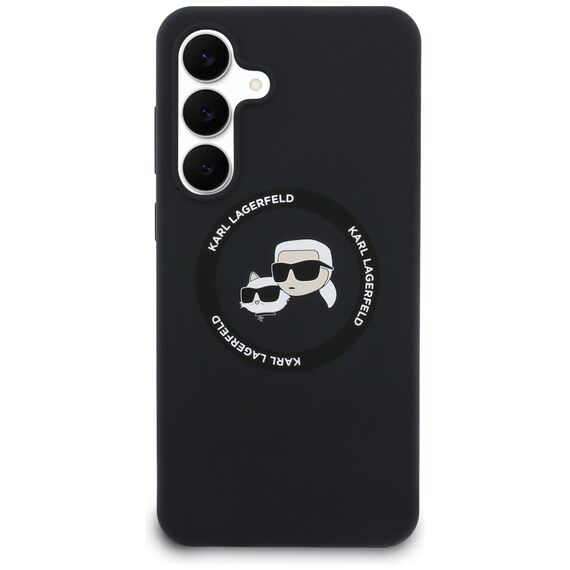 Karl Lagerfeld Silicone Karl &amp; Choupette Heads MagSafe Case for Samsung Galaxy S25 FE - Black - Uncategorized Cases (2) - Cases - Techbox