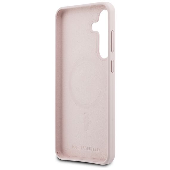 Karl Lagerfeld Silicone Karl &amp; Choupette Heads MagSafe Case for Samsung Galaxy S25 FE - Pink | Techbox