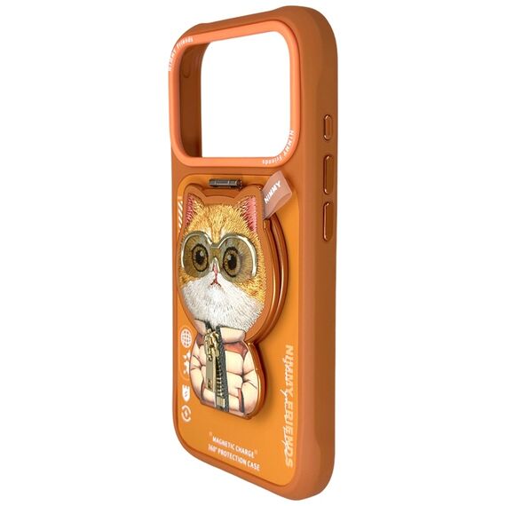 Nimmy Cool&amp;Cute 2.0 Cat Case for iPhone 17 Pro Max with Magnetic Hanger - Orange | Techbox