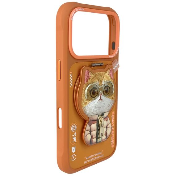 Nimmy Cool&amp;Cute 2.0 Cat Case for iPhone 17 Pro Max with Magnetic Hanger - Orange | Techbox
