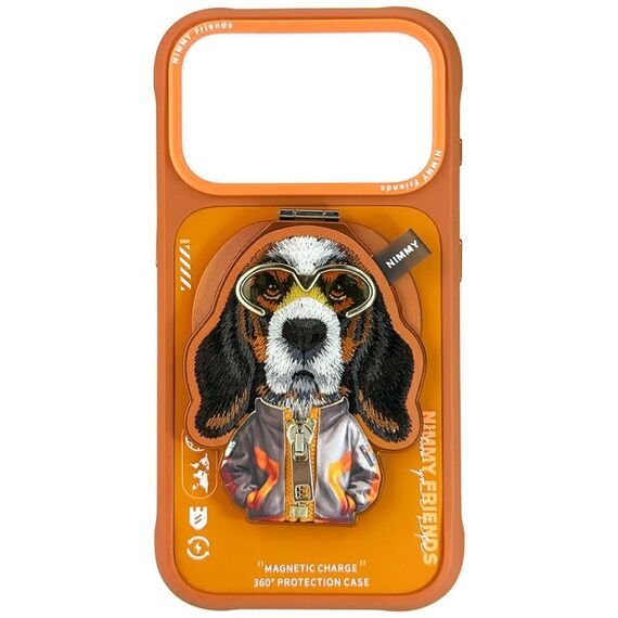 Nimmy Cool&amp;Cute 2.0 Dog Case for iPhone 17 Pro with Magnetic Hanger - Orange | Techbox