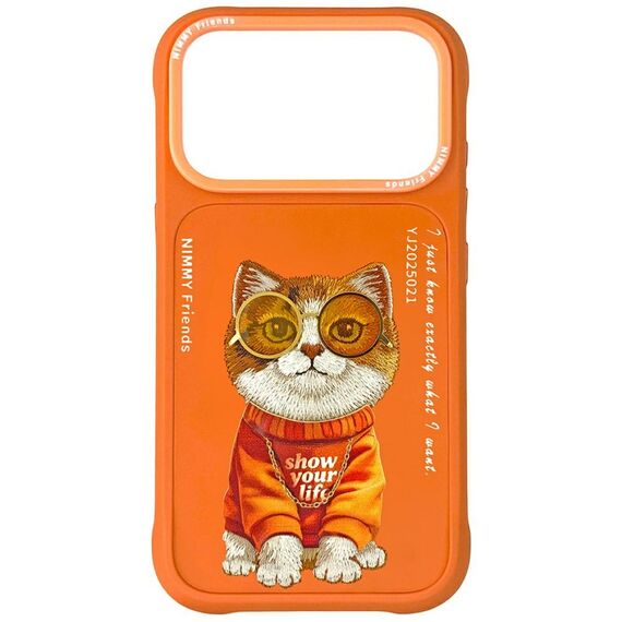 Nimmy Glasses Cool Cat Case for iPhone 17 Pro Max - Orange | Techbox