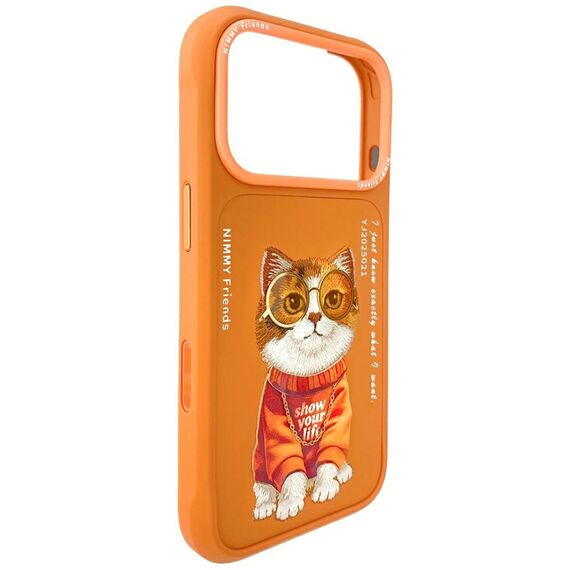 Nimmy Glasses Cool Cat Case for iPhone 17 Pro Max - Orange | Techbox