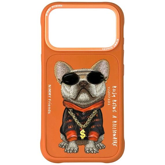 Nimmy Glasses Cool Dog iPhone 17 Pro Case - Orange | Techbox