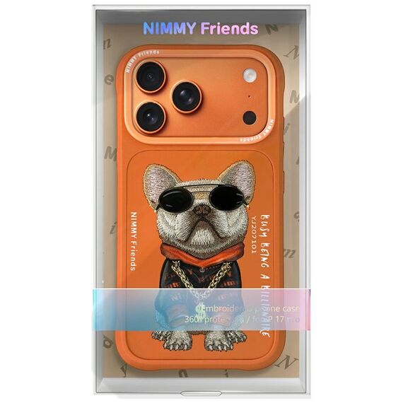 Nimmy Glasses Cool Dog iPhone 17 Pro Case - Orange | Techbox