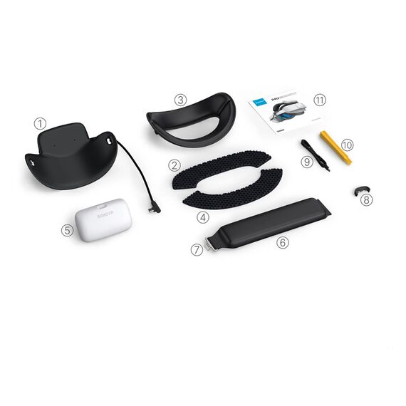 BoboVR P4U Head Strap with Battery for PICO 4 Ultra and Ultra Enterprise - White and Black