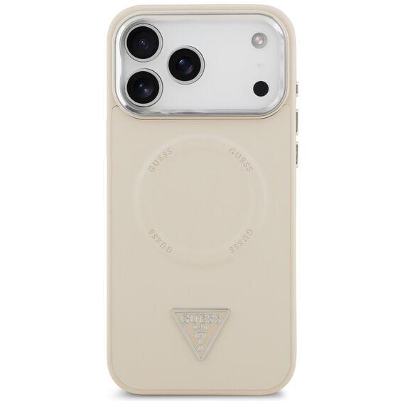 Guess Triangle Logo MagSafe Case for iPhone 17 Pro - Beige