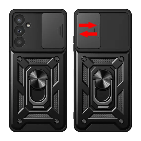 Hybrid Armor Camshield Case for Samsung Galaxy A57 - Black | Techbox