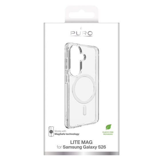 Puro LITE MAG Case for Samsung Galaxy S26 Compatible with MagSafe - Transparent | Techbox