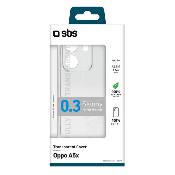 SBS Skinny Cover for Oppo A5X - Transparent - Uncategorized Cases (2) - Cases - Techbox