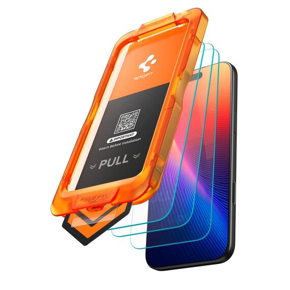 Spigen Glas.tR AlignMaster Slim 3-Pack Tempered Glass for iPhone 17