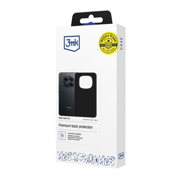 3mk Matt Case Pro case for Xiaomi Redmi Note 15 Pro 4G - matte black