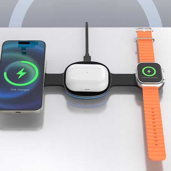 Dudao A11S 3-in-1 Wireless Charging Station black