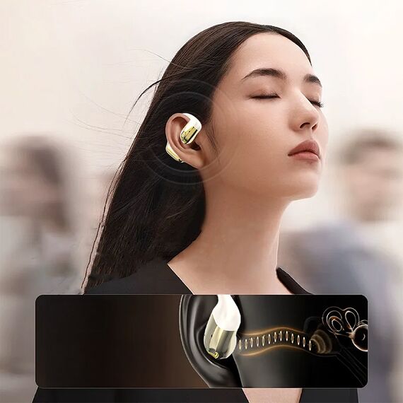 Dudao U4Pro Universal Bluetooth headset (Universal Fit for Both Ears) Beige