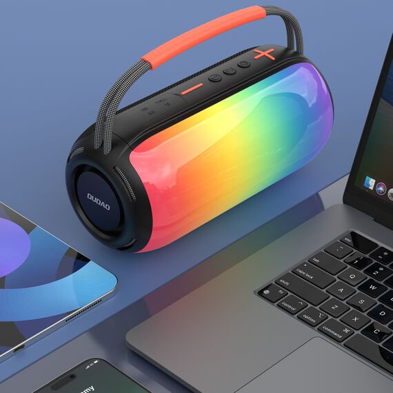 Dudao Y21 Wireless Speaker with RGB Backlight Bluetooth 5.3 - Black | Techbox