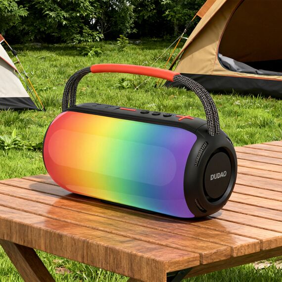 Dudao Y21 Wireless Speaker with RGB Backlight Bluetooth 5.3 - Black | Techbox