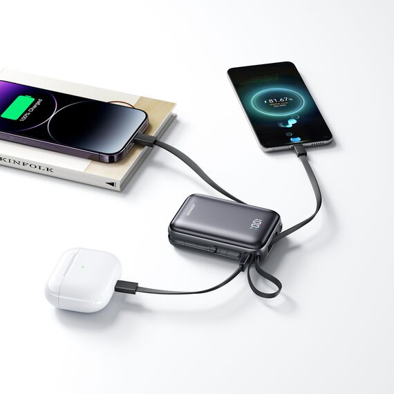 Joyroom JR-PBF29 20000mAh 22.5W Powerbank with Double Cable - Black | Techbox