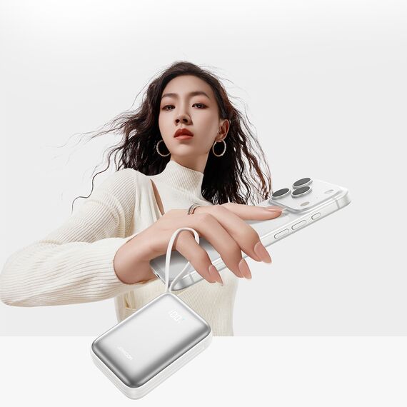 Joyroom JR-PBF29 20000mAh 22.5W Powerbank with Double Cable - White - Travel Chargers - Smartphone Chargers - Techbox