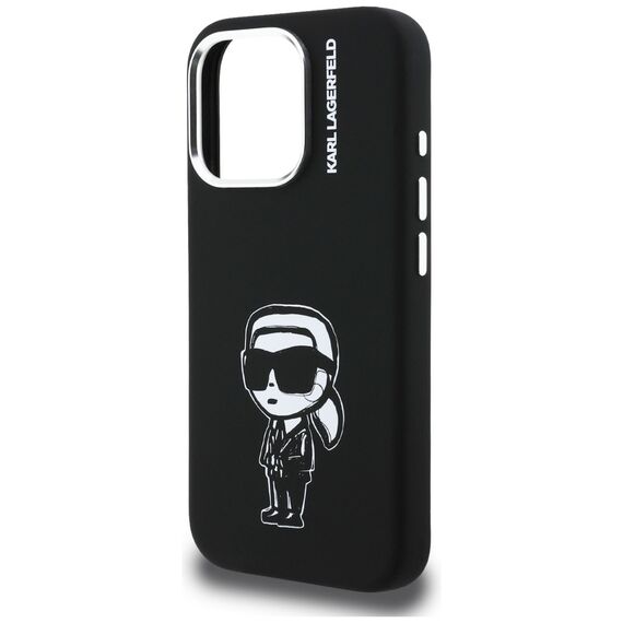 Karl Lagerfeld Silicone Karl Sketch MagSafe Case for iPhone 16 Pro Max - Black
