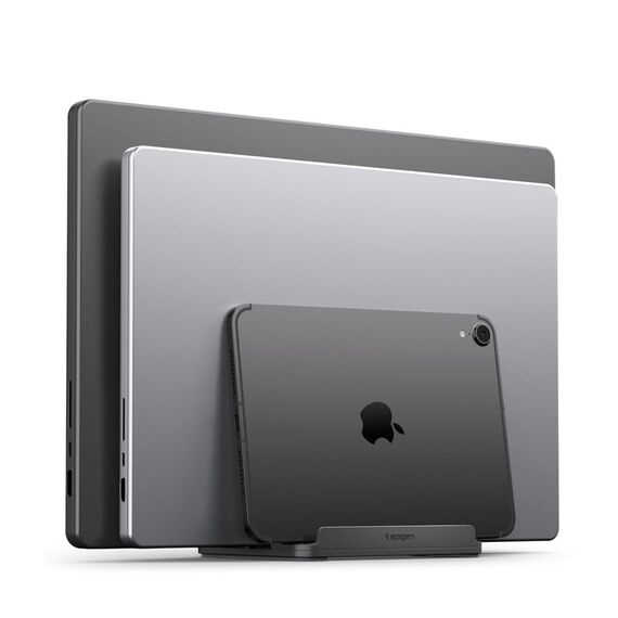 Spigen LD208S4 Desk Organizer for Laptops, Tablets, Smartphones, Keyboards - Gray