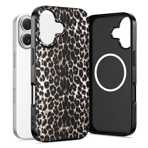 Tech-Protect Lamano MagSafe case for iPhone 17 - black and brown