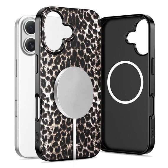Tech-Protect Lamano MagSafe case for iPhone 17 - black and brown
