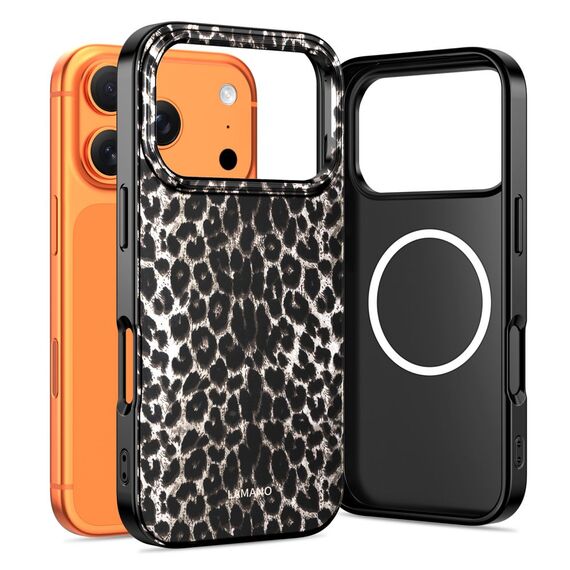 Tech-Protect Lamano MagSafe case for iPhone 17 Pro Max - black and brown