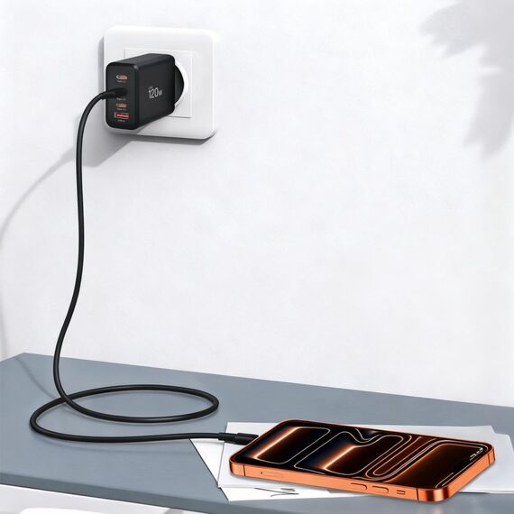 Tech-Protect NC120W-GAN 4-Port 120W Wall Charger - Black
