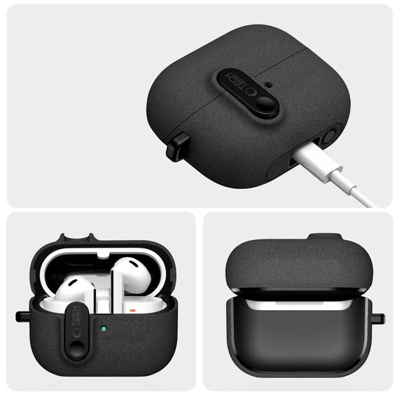 Tech-Protect Slim Hook Case for Samsung Galaxy Buds 3 / 3 FE / 3 Pro - Black
