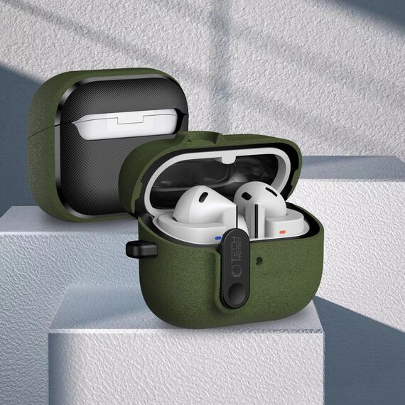 Tech-Protect Slim Hook Case for Samsung Galaxy Buds 3 / 3 FE / 3 Pro - Green