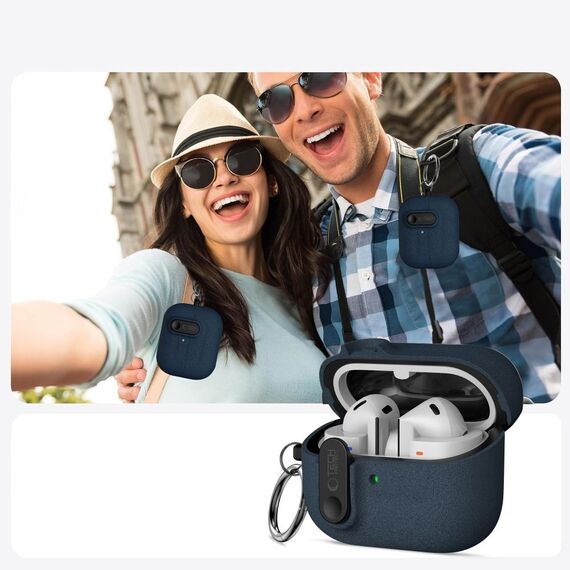 Tech-Protect Slim Hook Case for Samsung Galaxy Buds 3 / 3 FE / 3 Pro - Navy Blue