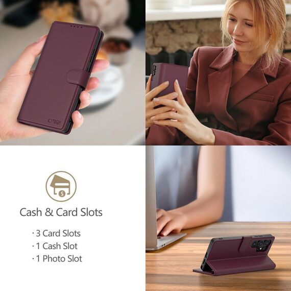 Tech-Protect Wallet Case for Xiaomi Redmi Note 15 Pro 5G - Burgundy | Techbox