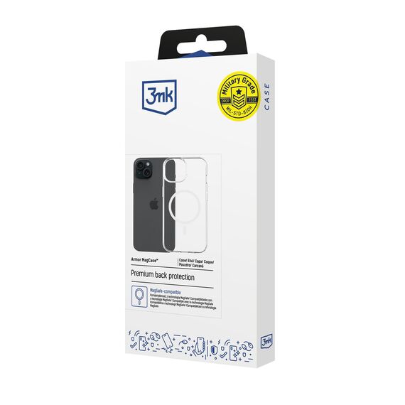 3mk Armor Magcase for iPhone 15 Plus - Transparent