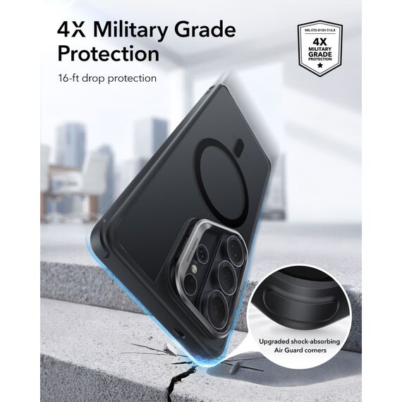 ESR Classic Hybrid Kickstand MagSafe Case for Samsung Galaxy S26 Ultra - Black