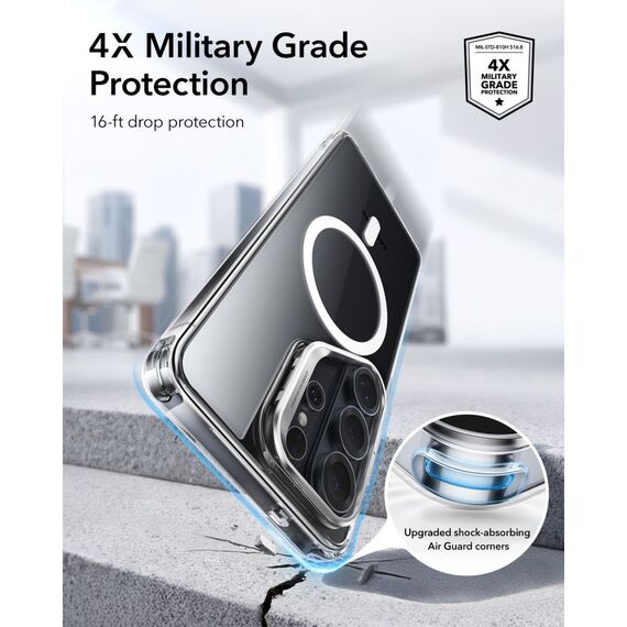 ESR Classic Hybrid Kickstand MagSafe Case for Samsung Galaxy S26 Ultra - Clear