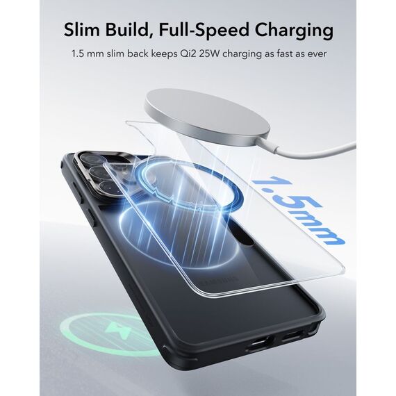 ESR Classic Hybrid Kickstand MagSafe Case for Samsung Galaxy S26 Ultra - Clear Black