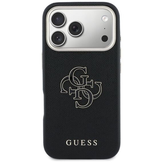 Guess FW Resin Logo Case for iPhone 17 Pro - Black