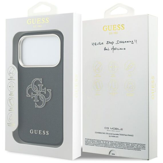 Guess FW Resin Logo Case for iPhone 17 Pro - Black