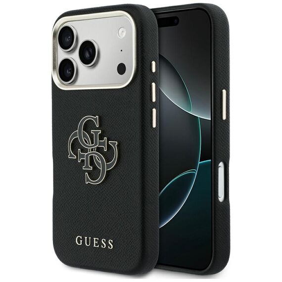 Guess FW Resin Logo Case for iPhone 17 Pro Max - Black