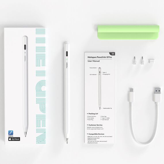 Metapen Pencil Air8 Pro for iPad - White - Tablet Accessories - Tablet PC & Accessories - Techbox