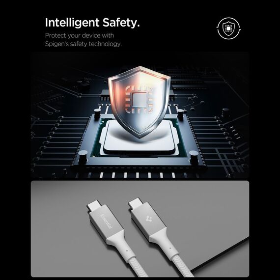 Spigen Essential EB10015CC USB-C / USB-C 100W 150cm Cable - White