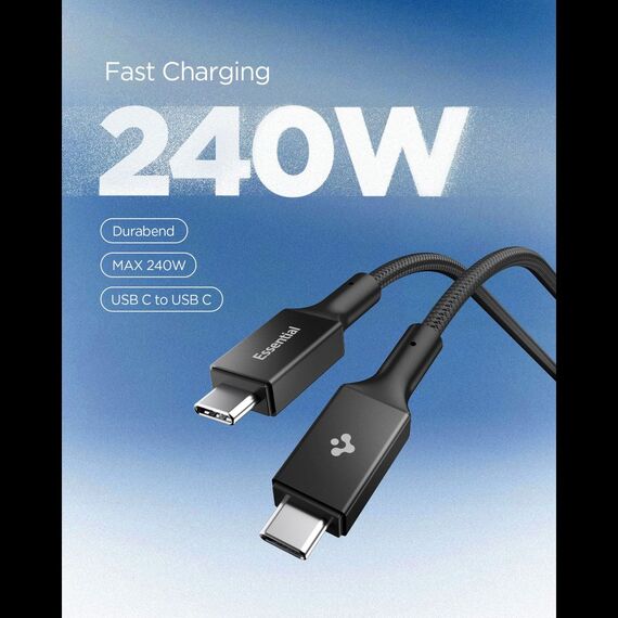 Spigen Essential EB24015CC USB-C / USB-C 240W 150cm Cable - Black