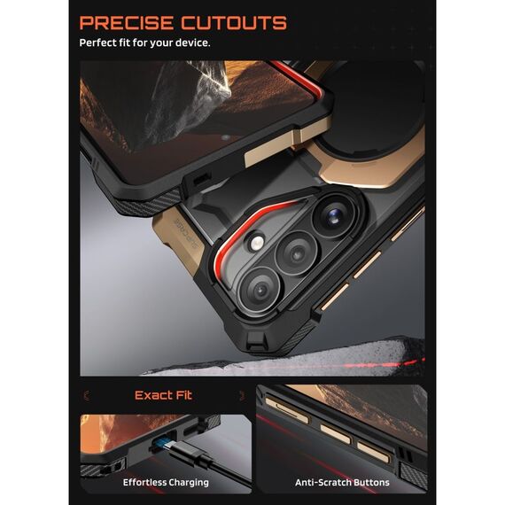 Supcase UB Grip Mag MagSafe Case for Samsung Galaxy S26 - Black and Brown