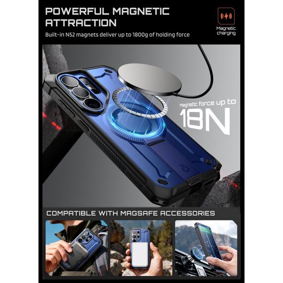 Supcase Unicorn Beetle Pro Mag MagSafe 2-set Case for Samsung Galaxy S26 Ultra - Black and Navy Blue