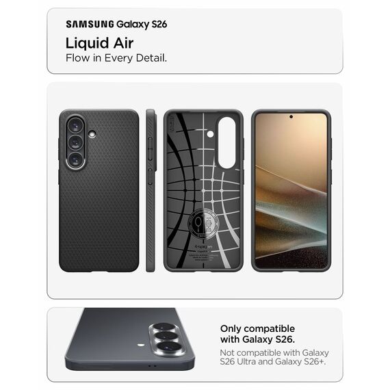 Spigen Liquid Air Case for Samsung Galaxy S26 - Black