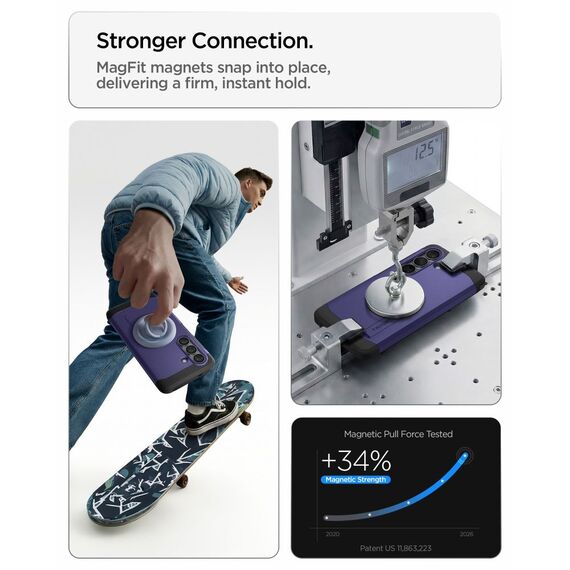 Spigen Tough Armor Mag MagSafe Case for Samsung Galaxy S26 - Purple