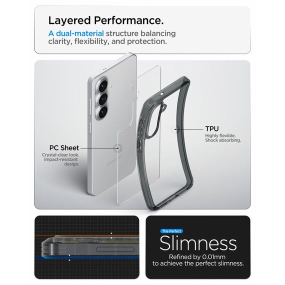 Spigen Ultra Hybrid Case for Samsung Galaxy S26 - Semi-Transparent