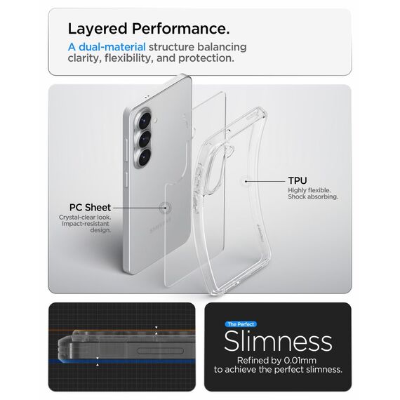 Spigen Ultra Hybrid Case for Samsung Galaxy S26 - Transparent
