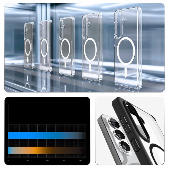 Spigen Ultra Hybrid Mag MagSafe Case for Samsung Galaxy S26 - Clear Black